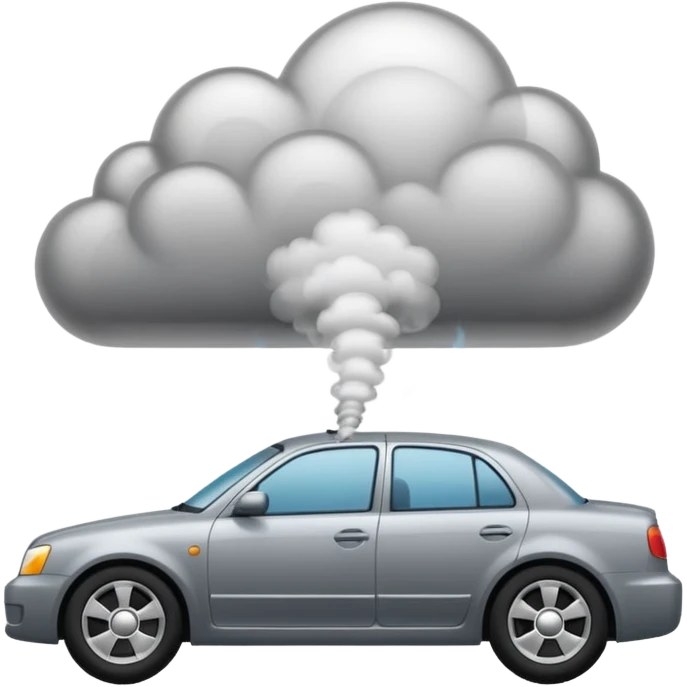 smoke coming out of a car exhaust emoji