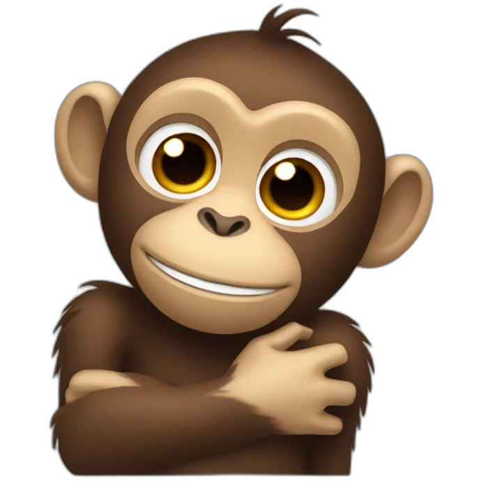 monkey hug monkey emoji