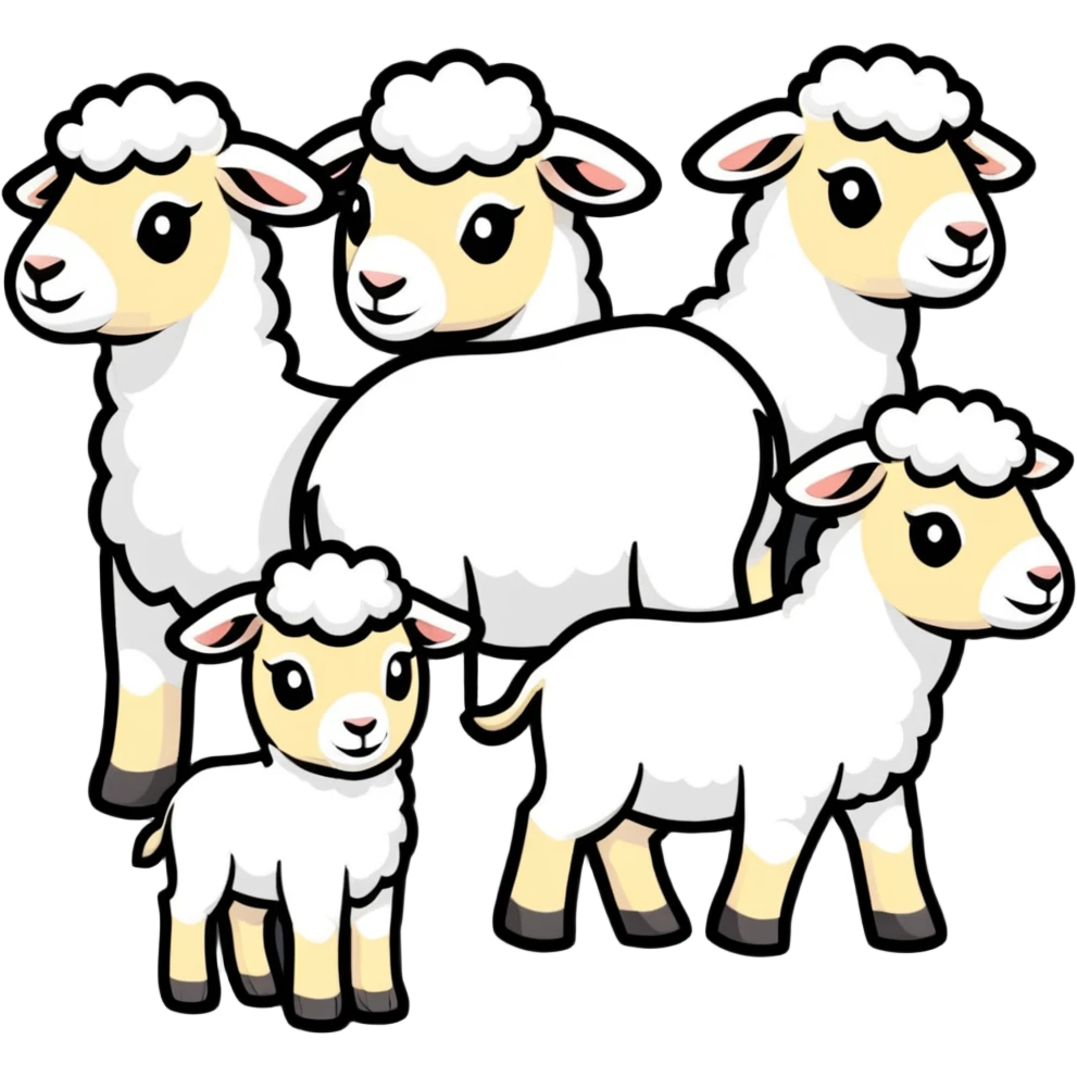 group of lambs emoji