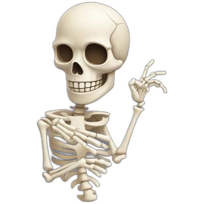 ok hand sign skeleton emoji