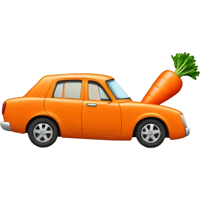 Carrot in a car emoji