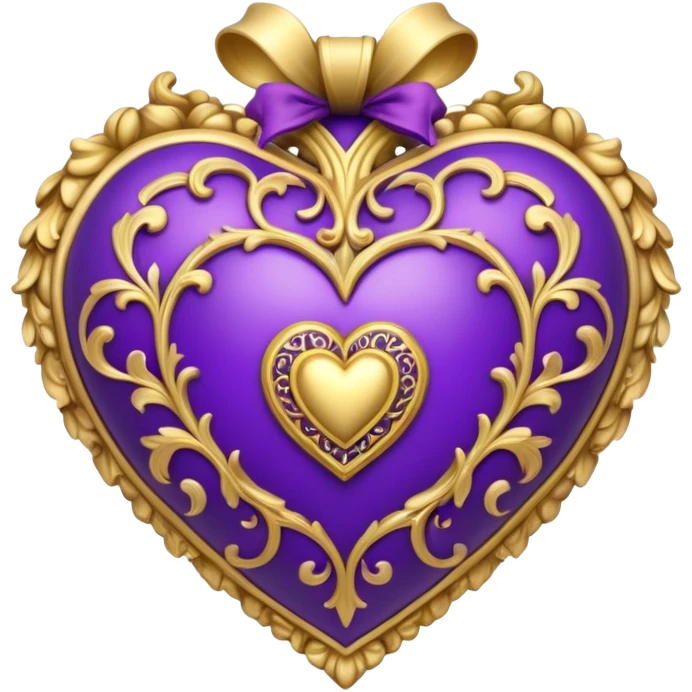 rococo heart purple emoji