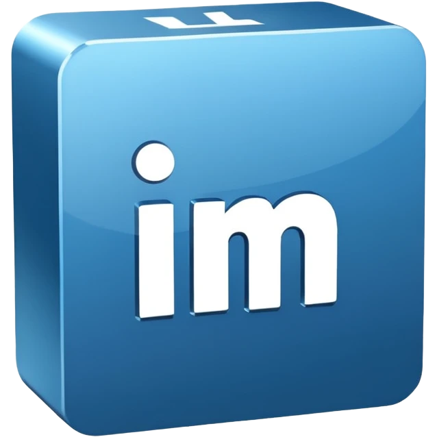 3d linkedin logo (the real Linkedin logo must be used) emoji