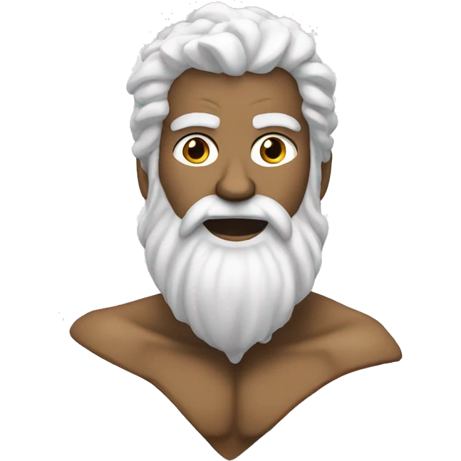 Thunder-throwing zeus with white hair and beard emoji