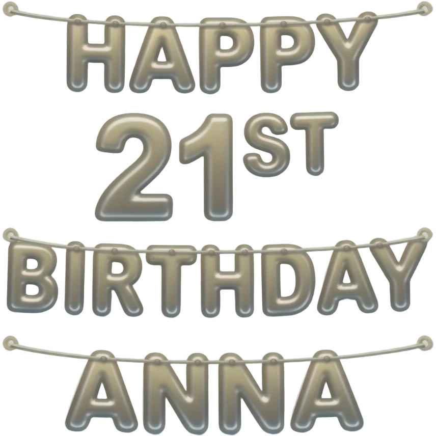 HAPPY 21ST BIRTHDAY ANNA BANNER emoji