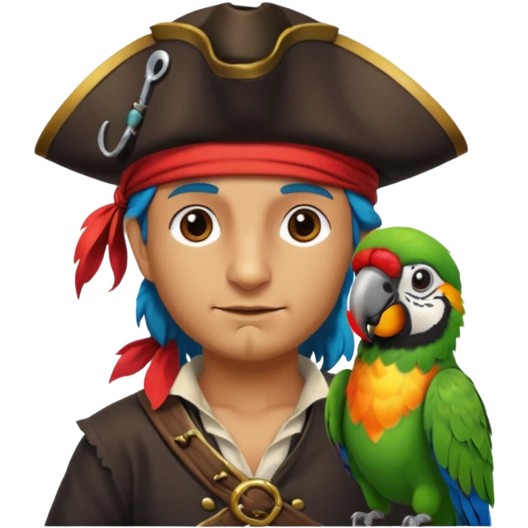 pirate and parrot emoji
