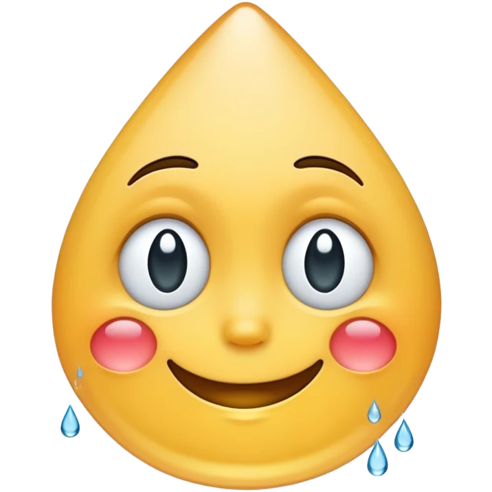 Upside down smile face crying￼ emoji