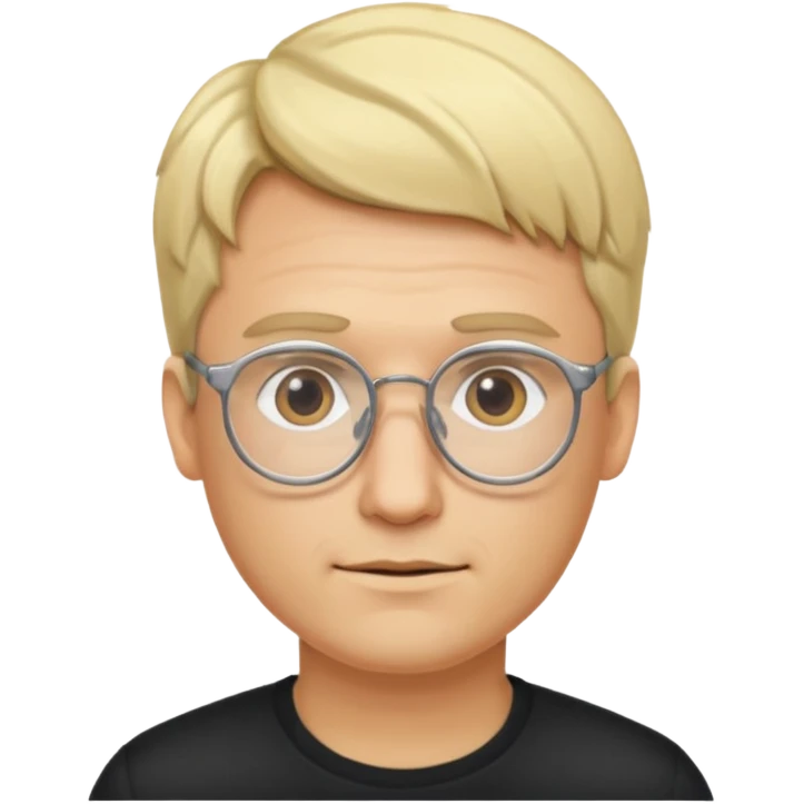blond earringed wearing glassess with no beard man emoji