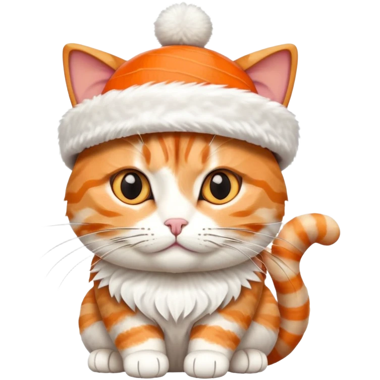 cat wearing a hat made out of sushi emoji