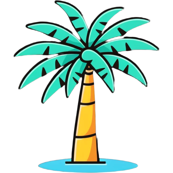 dreaming under the palm tree emoji