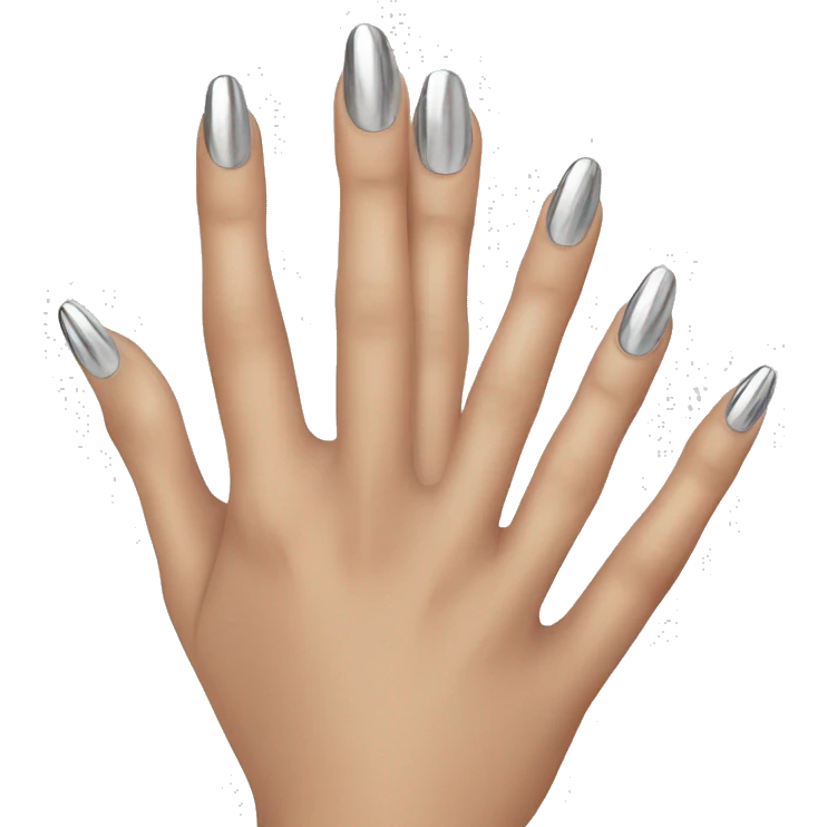 chrome nails emoji
