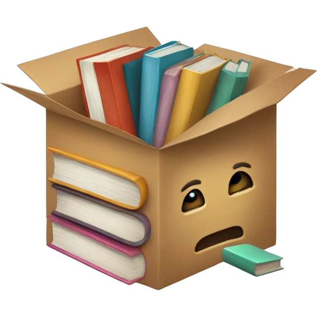 open box with books inside emoji