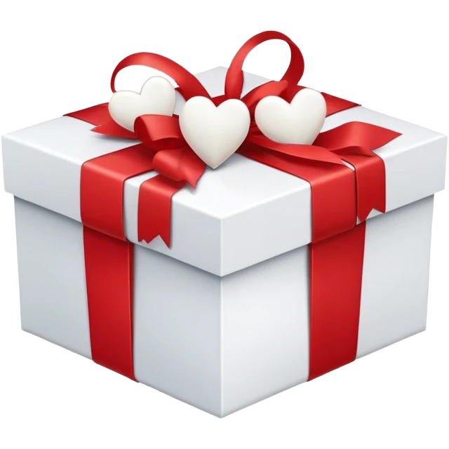 anniversary gift box emoji, ribbon, hearts, festive, joyful emoji