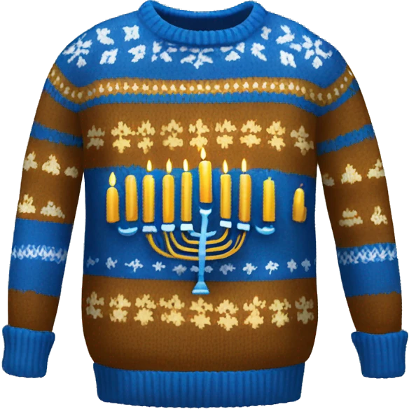 hanukkah sweater  emoji