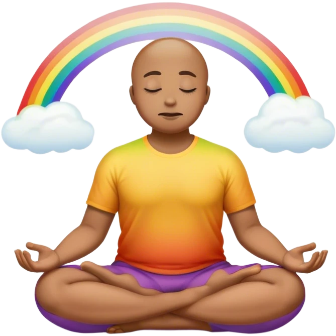 rainbow meditating potato emoji
