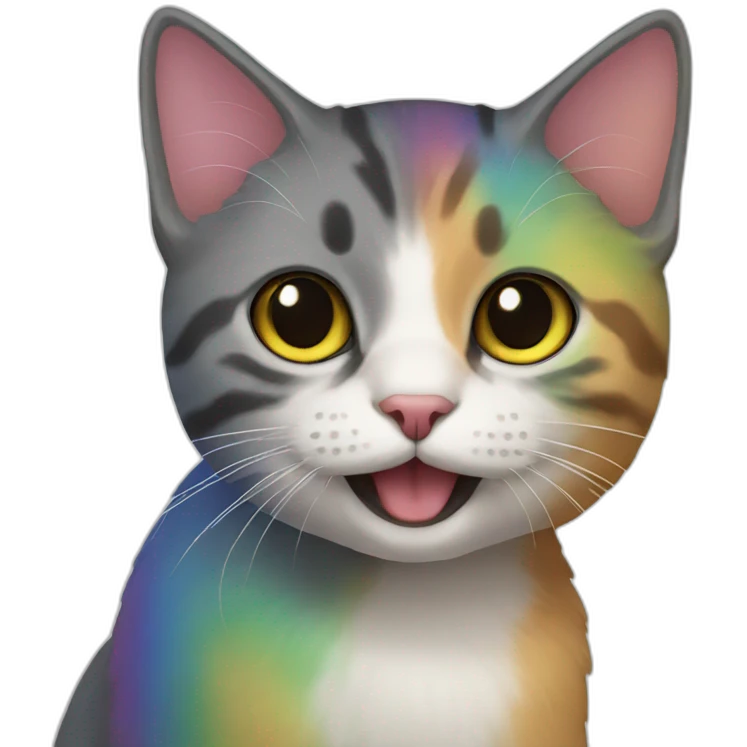 Cat rainbow emoji