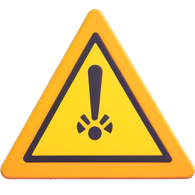placa de perigo amarela com símbolo de alerta emoji
