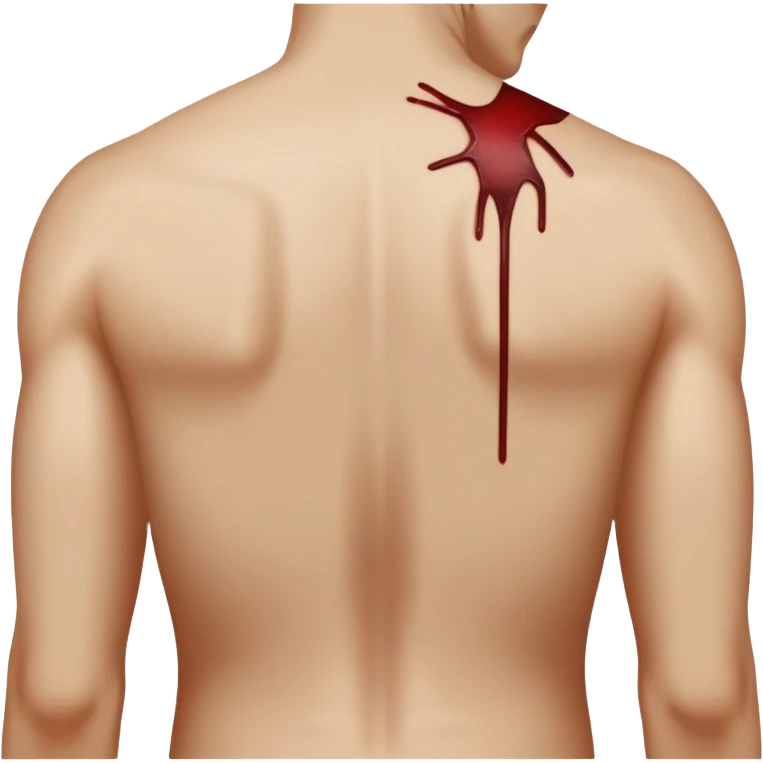 Scratched up back bleeding  emoji