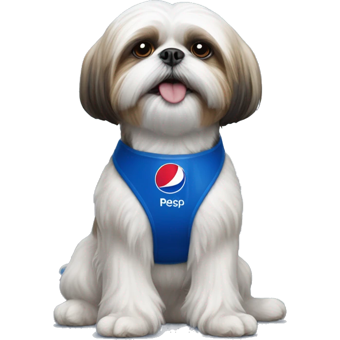 Shihtzu with pepsi emoji
