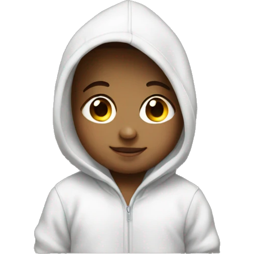 baby wearing hoodie emoji