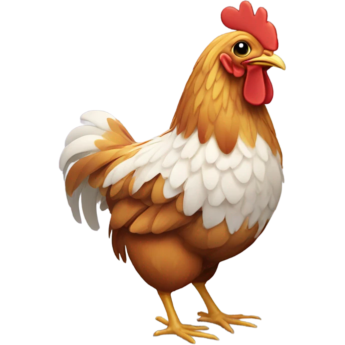 Chicken with striped  emoji