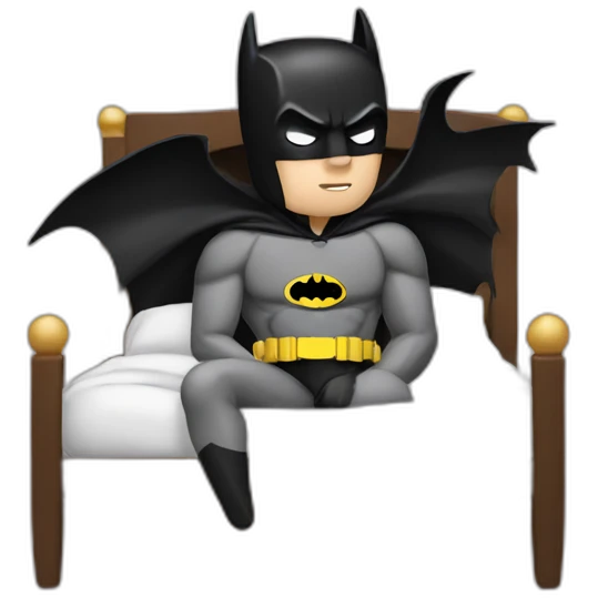Batman going to bed emoji