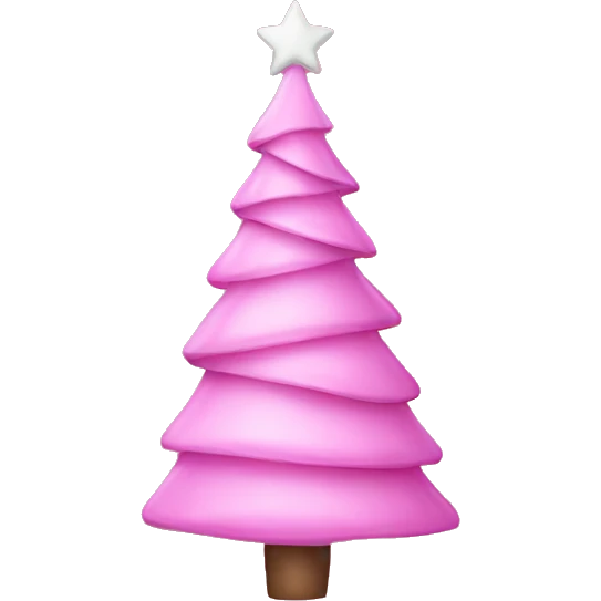 Pink Christmas tree emoji