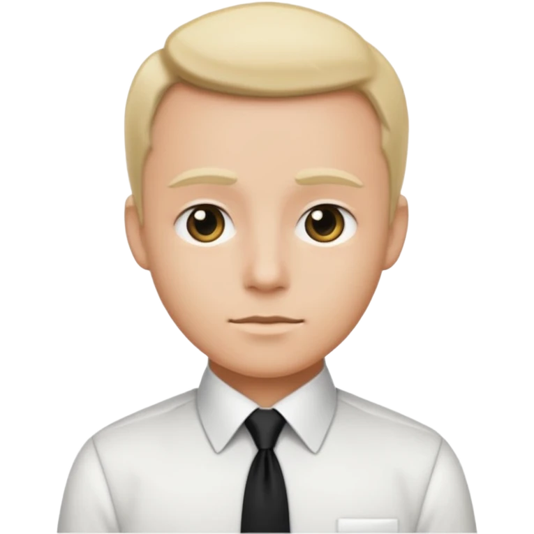 white shirt & black tie emoji