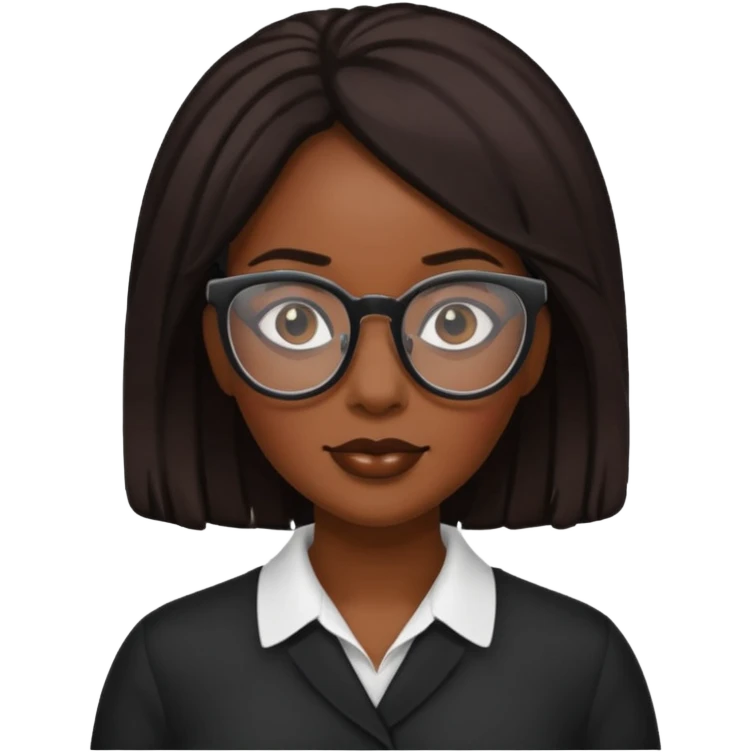 bold and wearing glasess black woman emoji