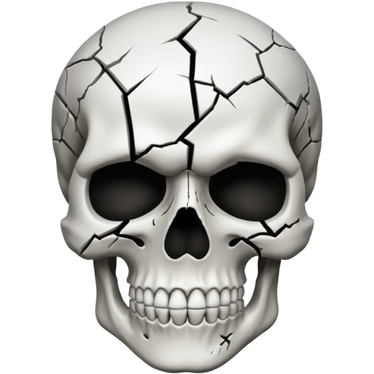 Mind blown skull face for png emoji