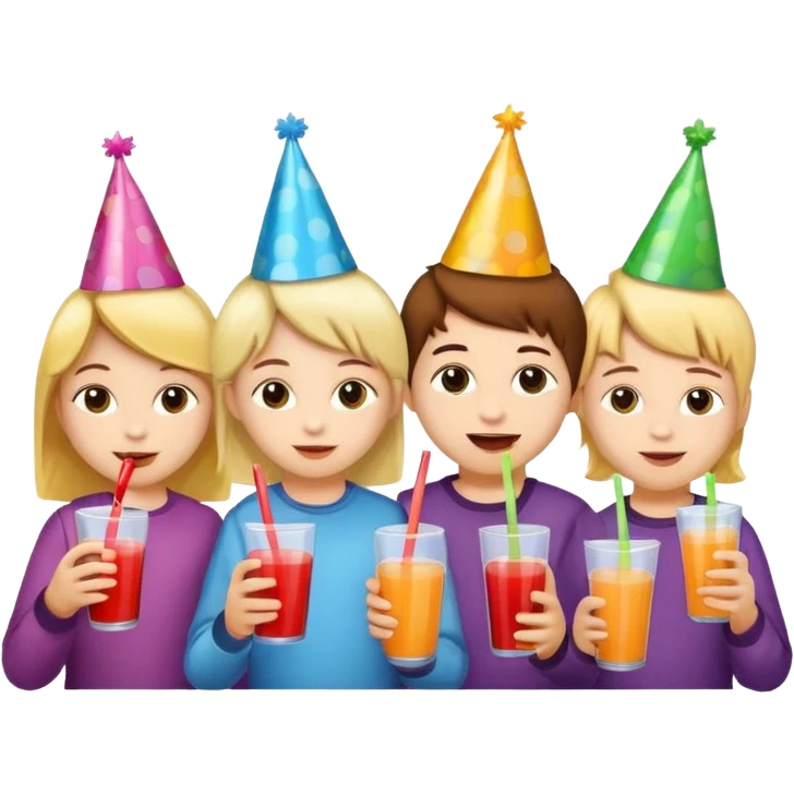 kids having a party emoji
