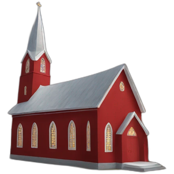 romantic red church  emoji