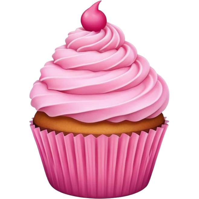 cupcake with pink icing emoji