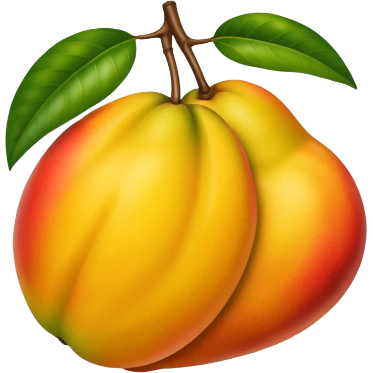 mango in white hand emoji