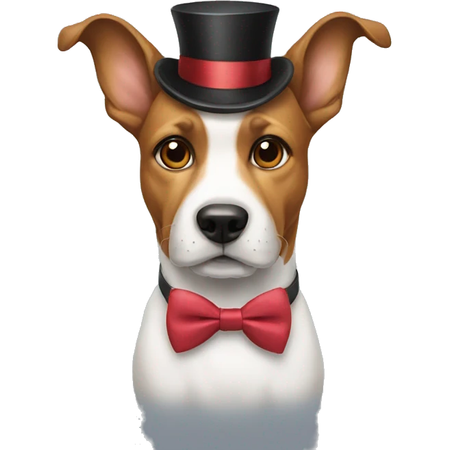 A dog with a Bowtie emoji