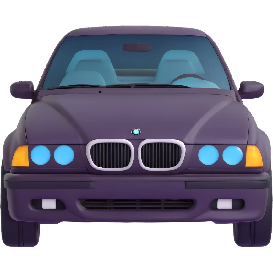 BMW E36 car with a mustache emoji