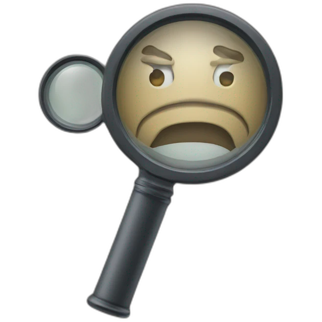 caе using magnifier emoji