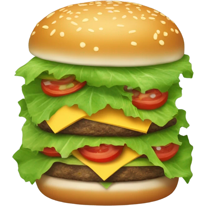 Hamburger wrapped in lettuce emoji