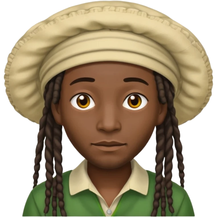 Jamaican dreads with a Jamaican bonnet emoji