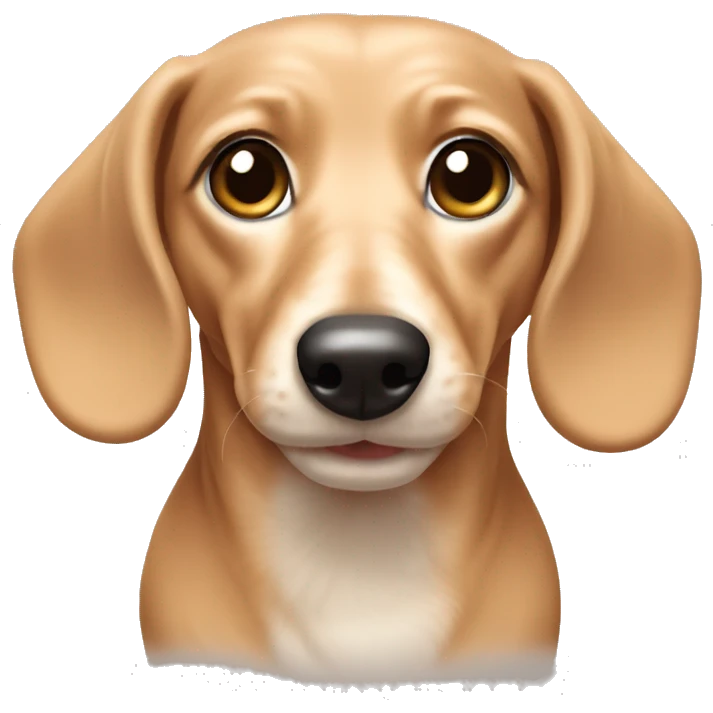 mini cream dachshund emoji
