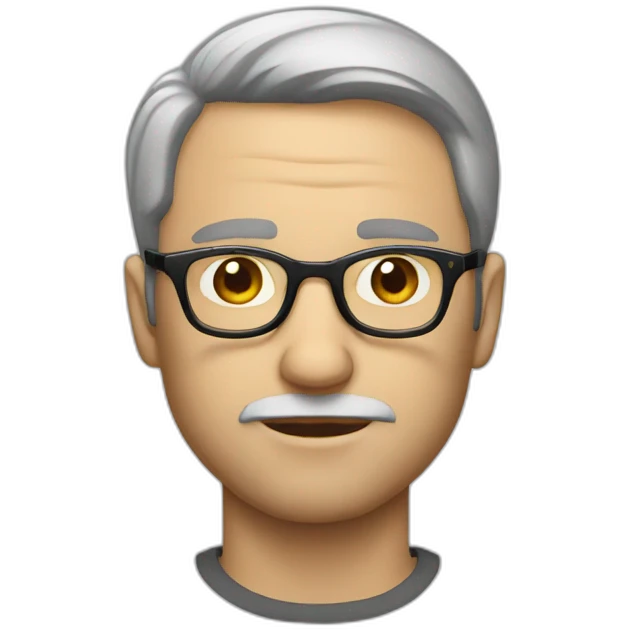 bad white man with glasses emoji