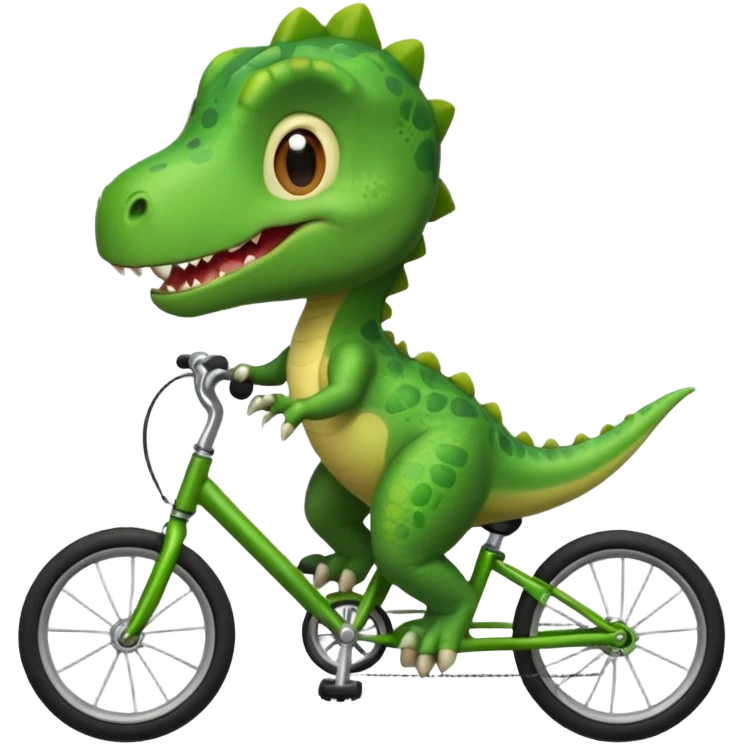 Baby dinosaur riding a bike  emoji