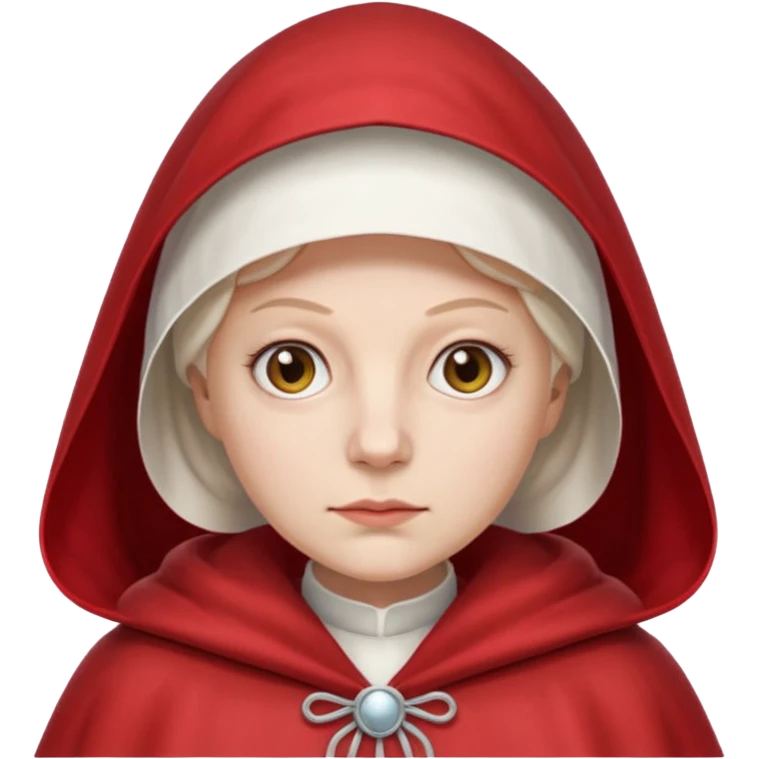 mujer de la portada de  el libro el cuento de la criada emoji