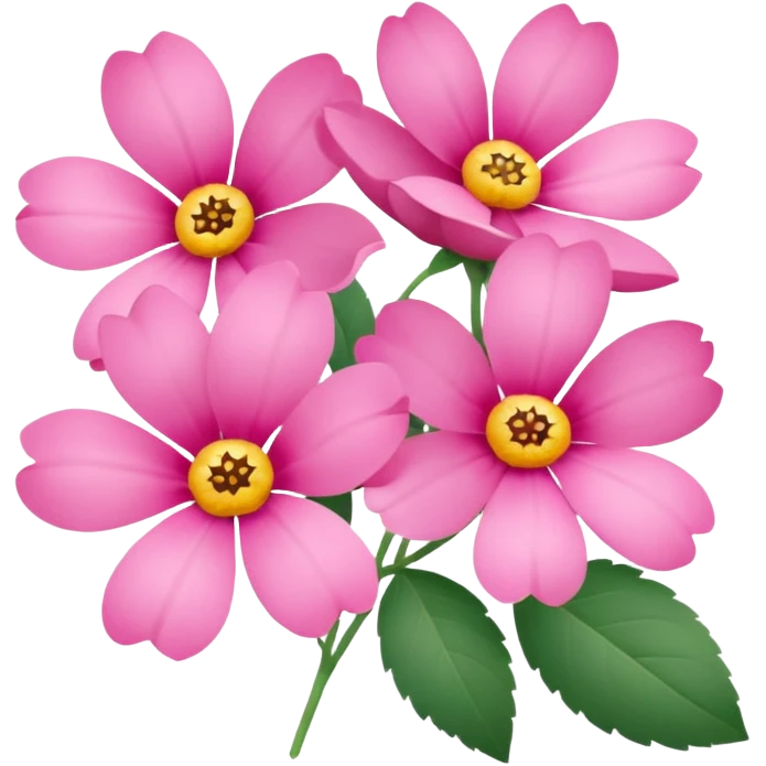 Polaroid photo of pink flowers emoji