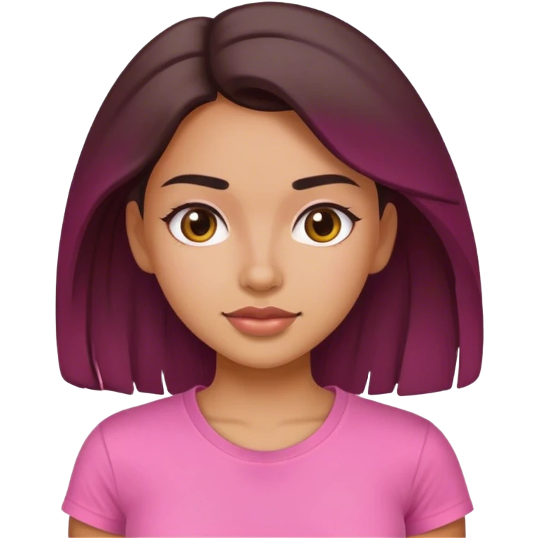 Hot latina girl wearing a pink t shirt emoji