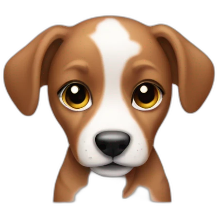 Puppy with colored nails emoji