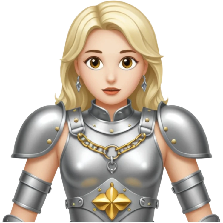 A woman wearing a chastity belt emoji