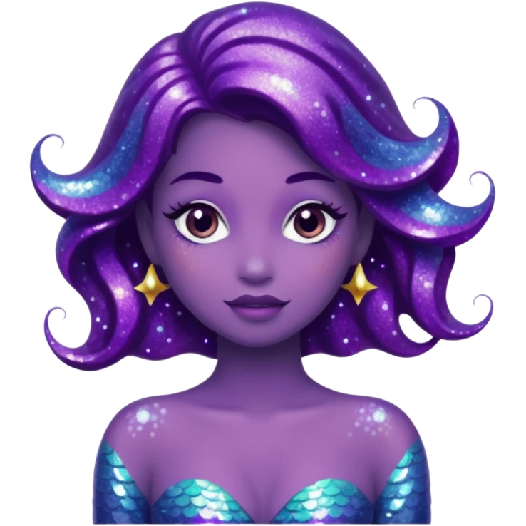 glitter purple mermiad emoji