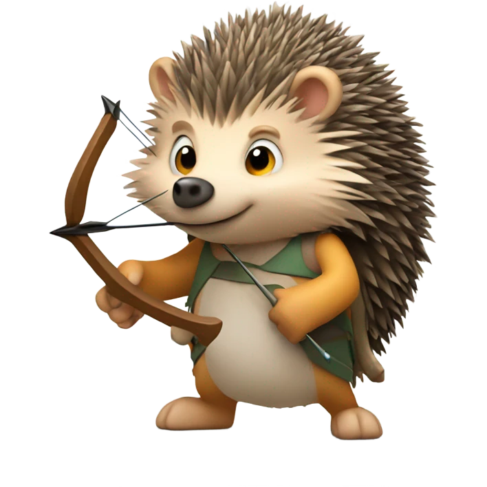 Hedgehog with a bow and arrow emoji