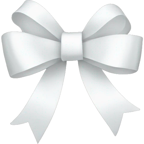 White ribbon emoji